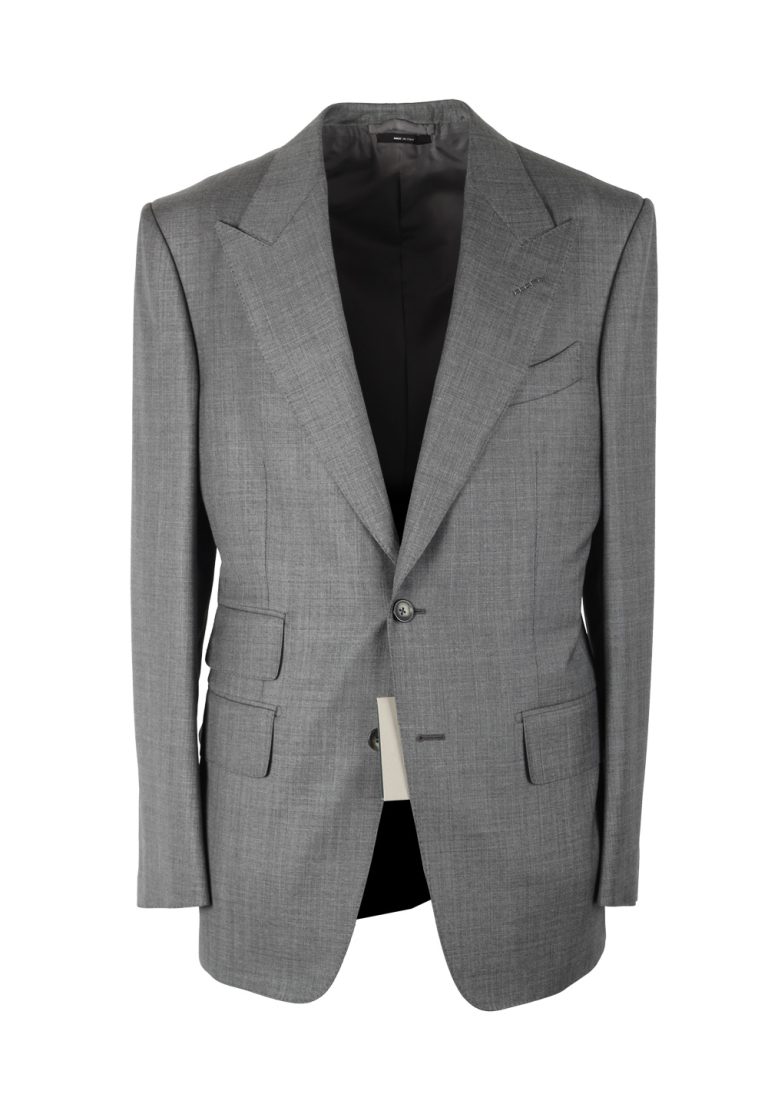 TOM FORD Windsor Signature Solid Gray Sharkskin Suit - thumbnail | Costume Limité