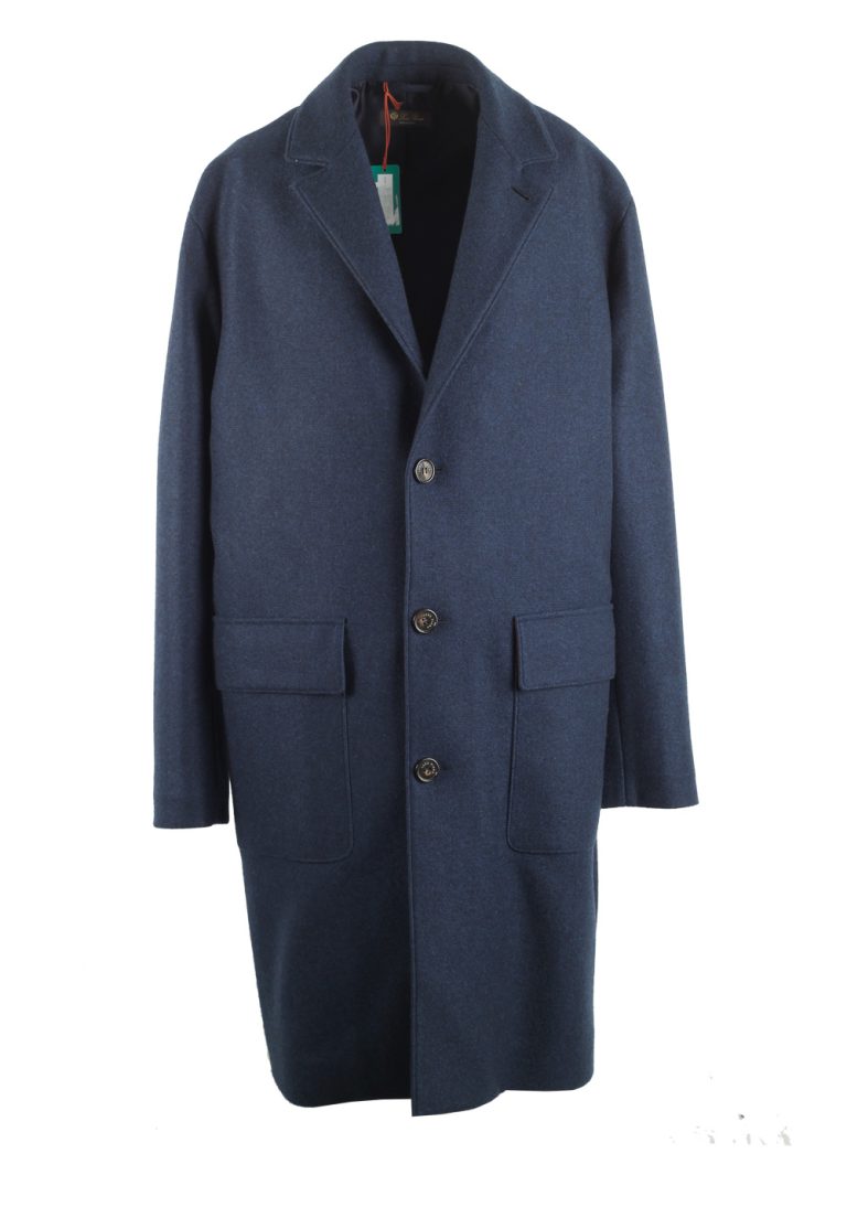 Loro Piana Blue Cashmere Coat Size L / 52 / 42R U.S. Outerwear - thumbnail | Costume Limité