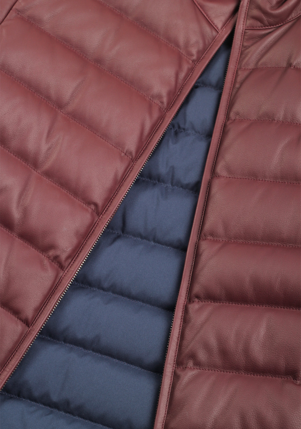 Loro Piana Burgundy Leather Padded Coat Size Medium / 50 / 40R U.S. Outerwear | Costume Limité