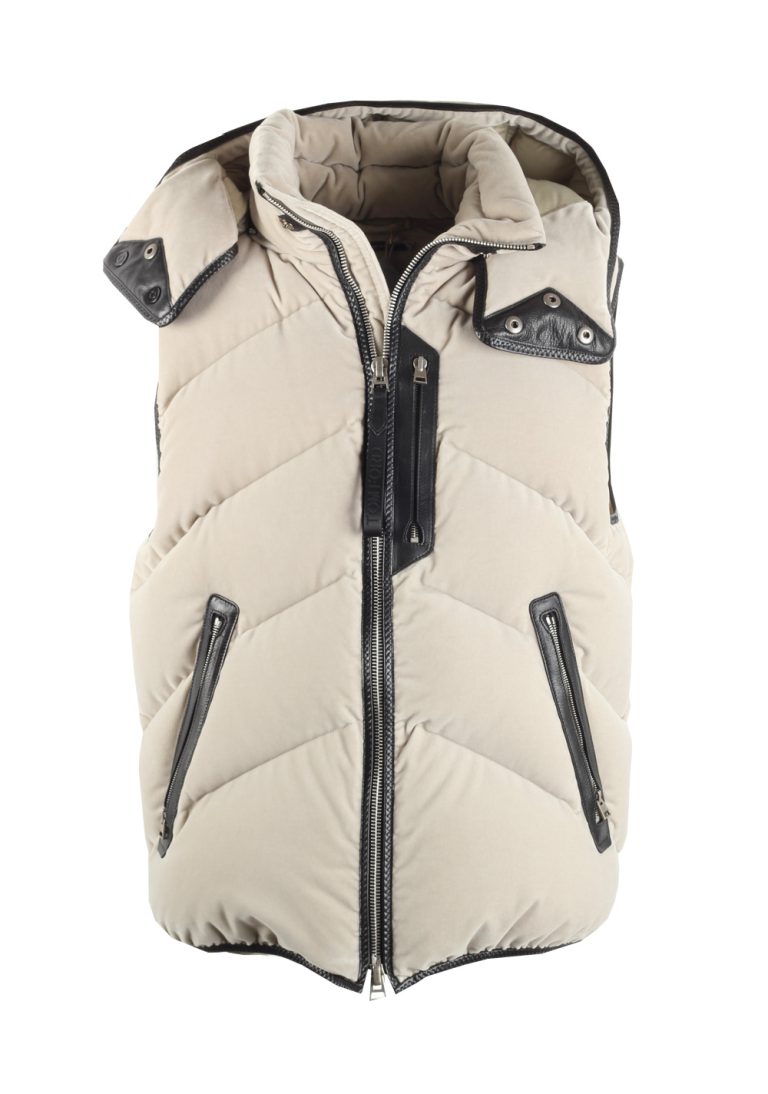 TOM FORD Beige Quilted Shell Down Gilet Vest Size 48 / 38R U.S. - thumbnail | Costume Limité