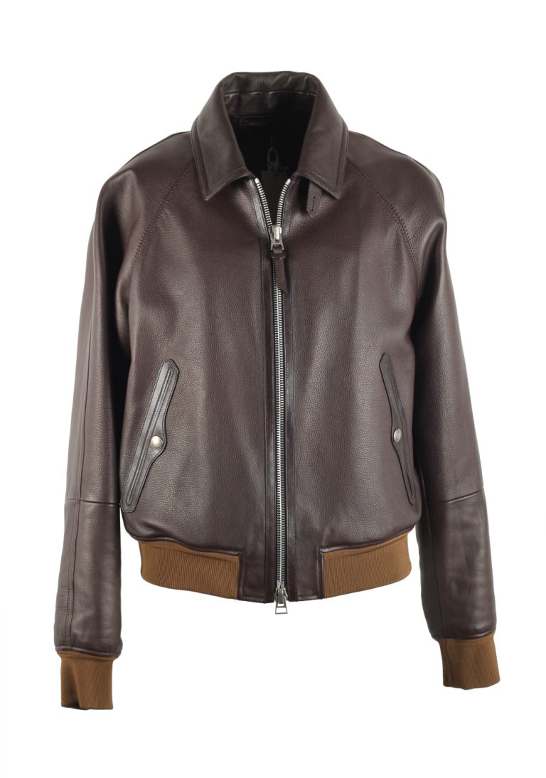 TOM FORD Brown Leather Coat Jacket - thumbnail | Costume Limité