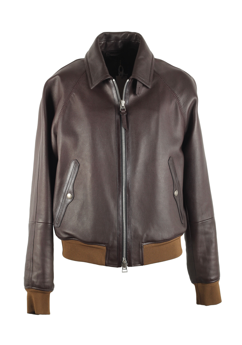 TOM FORD Brown Leather Coat Jacket | Costume Limité