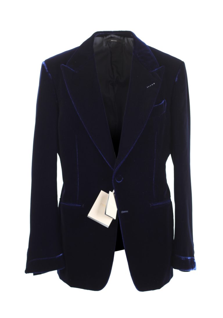 TOM FORD Shelton Blue Sport Coat Velvet Tuxedo Dinner Jacket Size 48 / 38R U.S. - thumbnail | Costume Limité