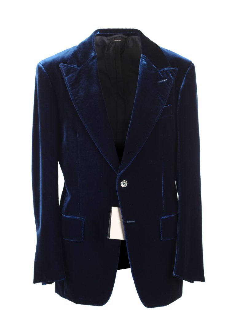 TOM FORD Cooper Blue Sport Coat Velvet Tuxedo Dinner Jacket - thumbnail | Costume Limité