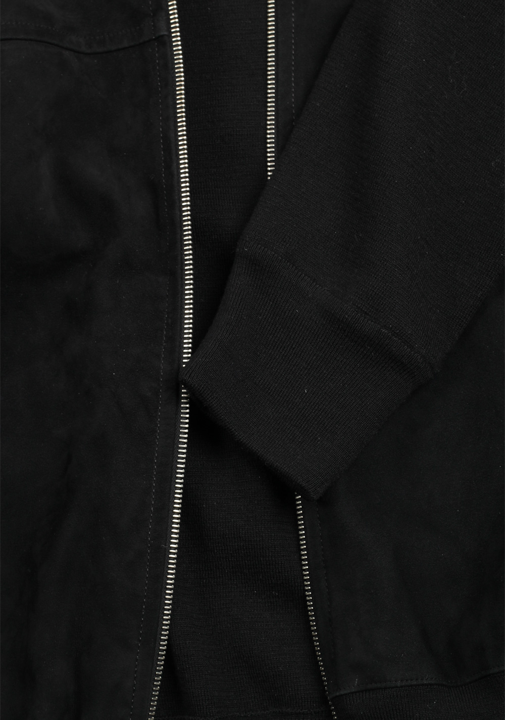 TOM FORD Black Suede Zipper Hoody Size 48 / 38R U.S. In Wool | Costume Limité