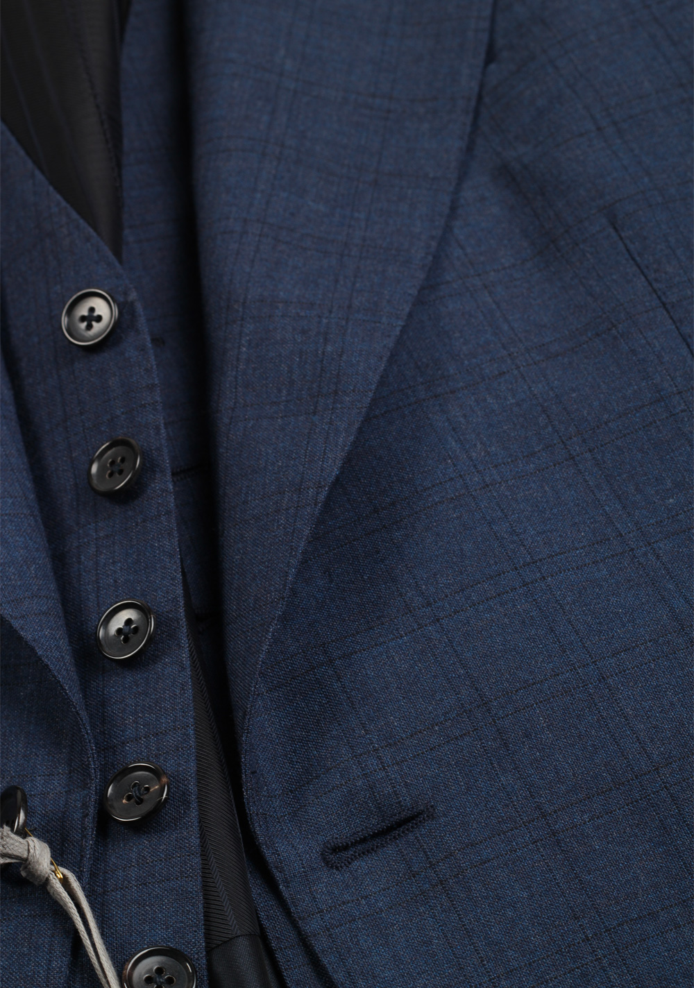 TOM FORD Windsor Checked Blue 3 Piece Suit Size 48 / 38R U.S. Wool Fit A | Costume Limité