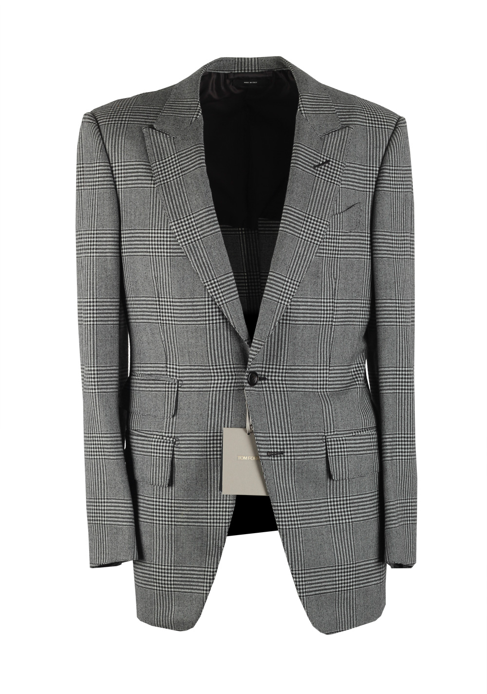 TOM FORD Shelton Gray Checked Suit Size 46 / 36R U.S. | Costume Limité