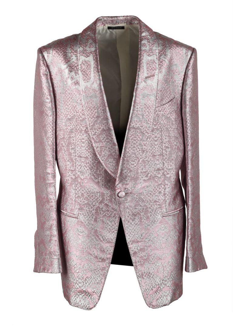 TOM FORD Atticus Pink Tuxedo Dinner Jacket Size 54 / 44R U.S. - thumbnail | Costume Limité