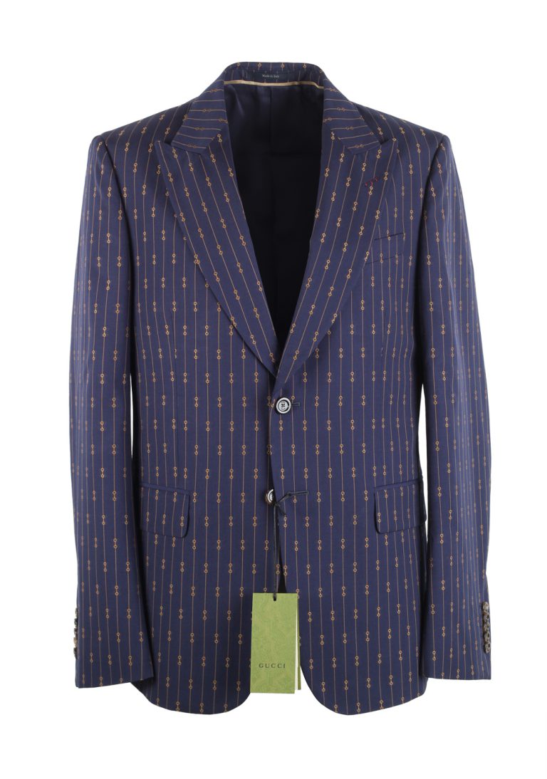 Gucci Blue Striped Signature Suit - thumbnail | Costume Limité