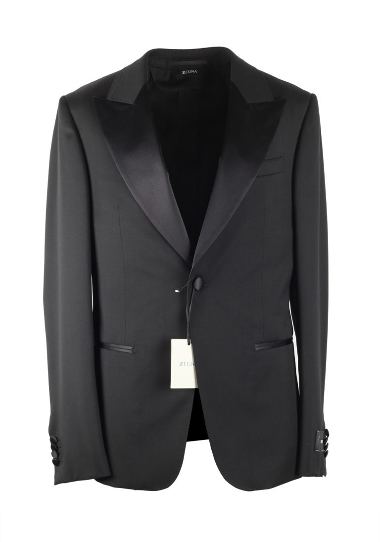 Z Zegna Black Wool Tuxedo Suit - thumbnail | Costume Limité