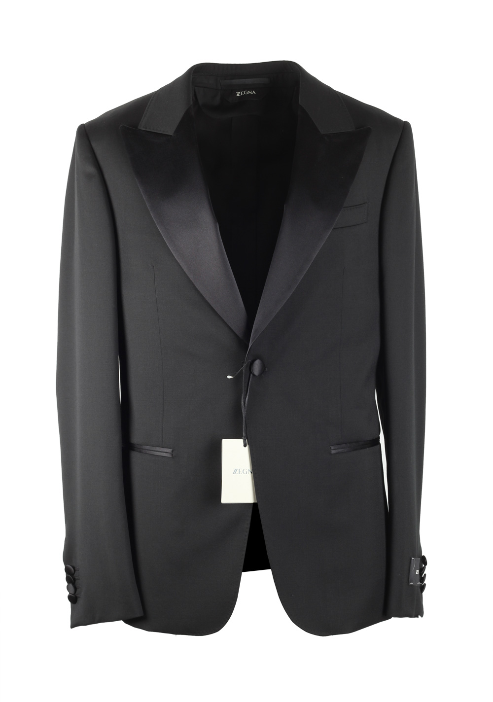 Z Zegna Black Wool Tuxedo Suit | Costume Limité