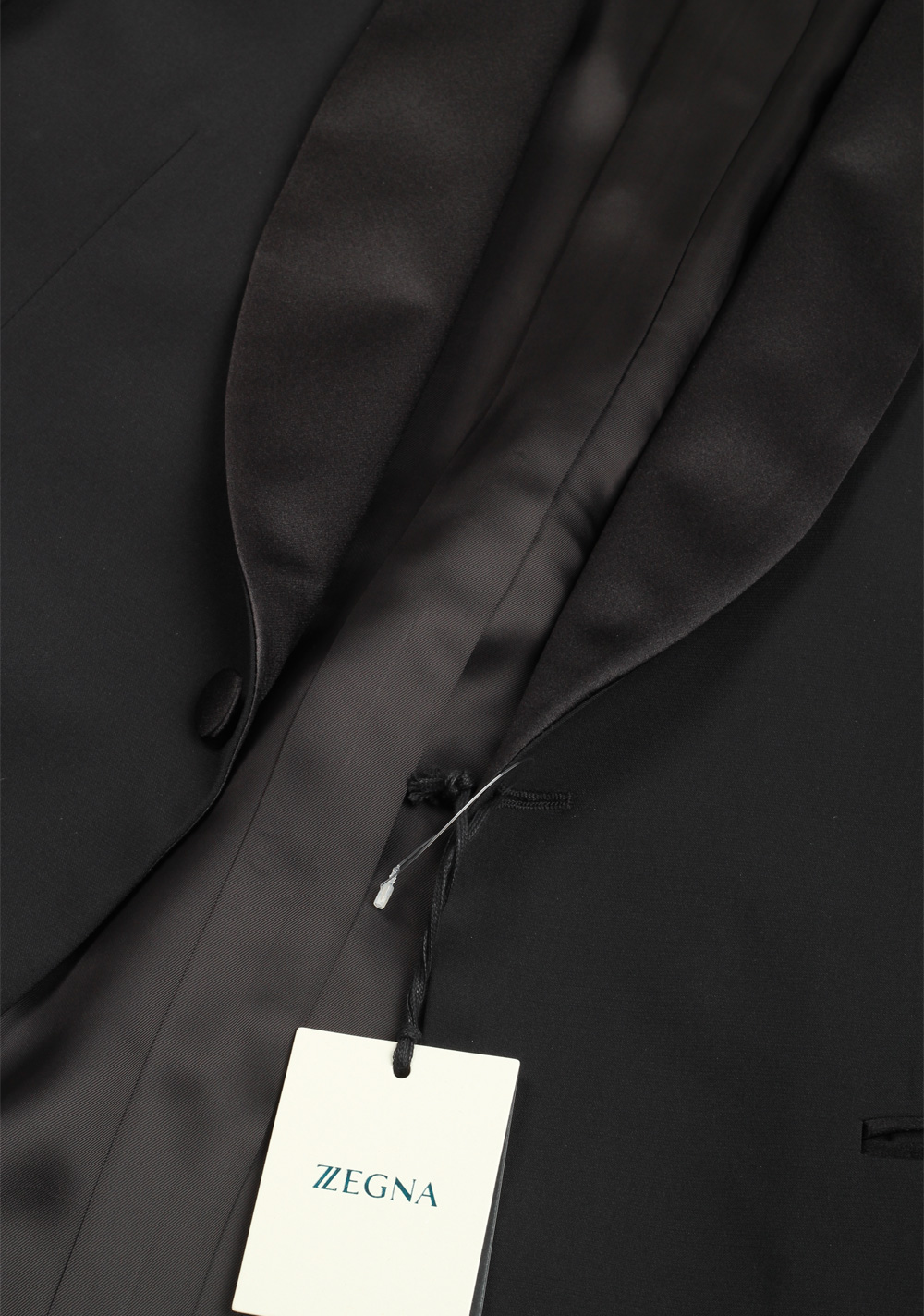 Z Zegna Black Wool Tuxedo Suit Size 50 / 40R U.S. | Costume Limité