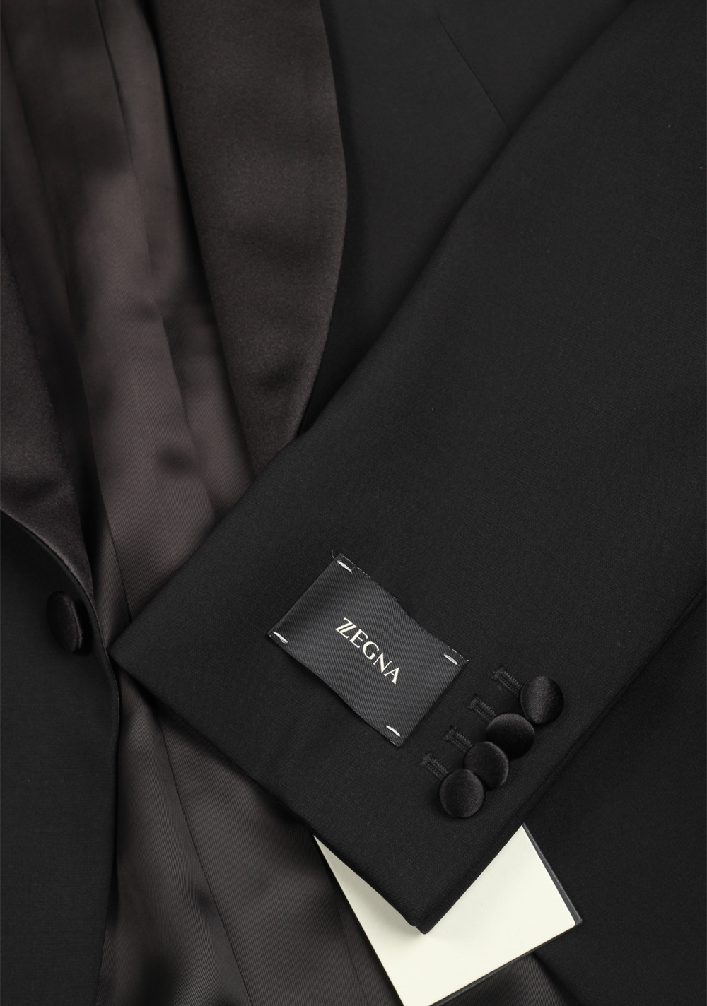 Z Zegna Black Wool Tuxedo Suit Size 50 / 40R U.S. | Costume Limité