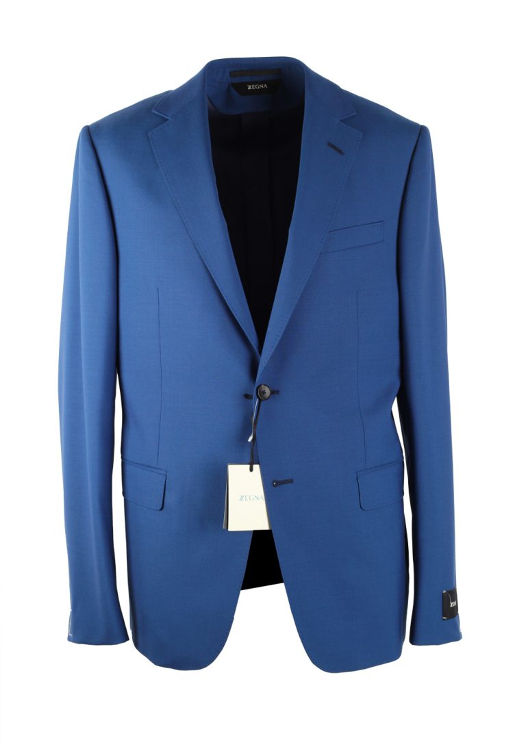 Z Zegna Blue Wool Suit Size 50 / 40R U.S. - thumbnail | Costume Limité
