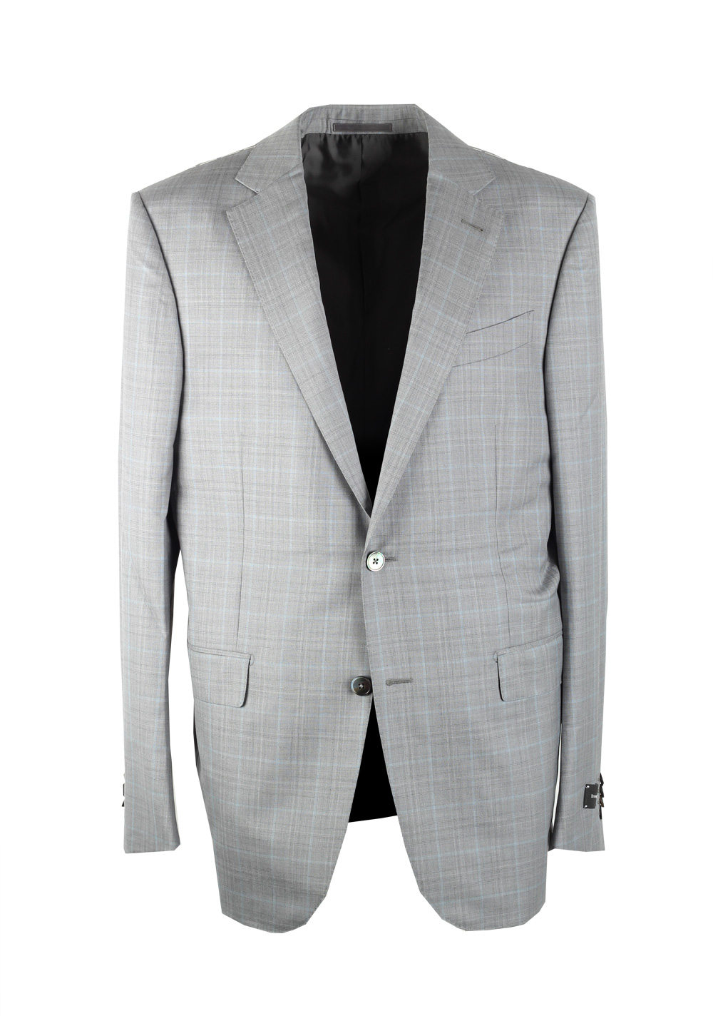 ZEGNA Milano Gray Checked Suit | Costume Limité