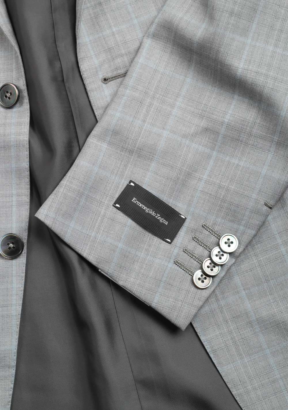 ZEGNA Milano Gray Checked Suit | Costume Limité