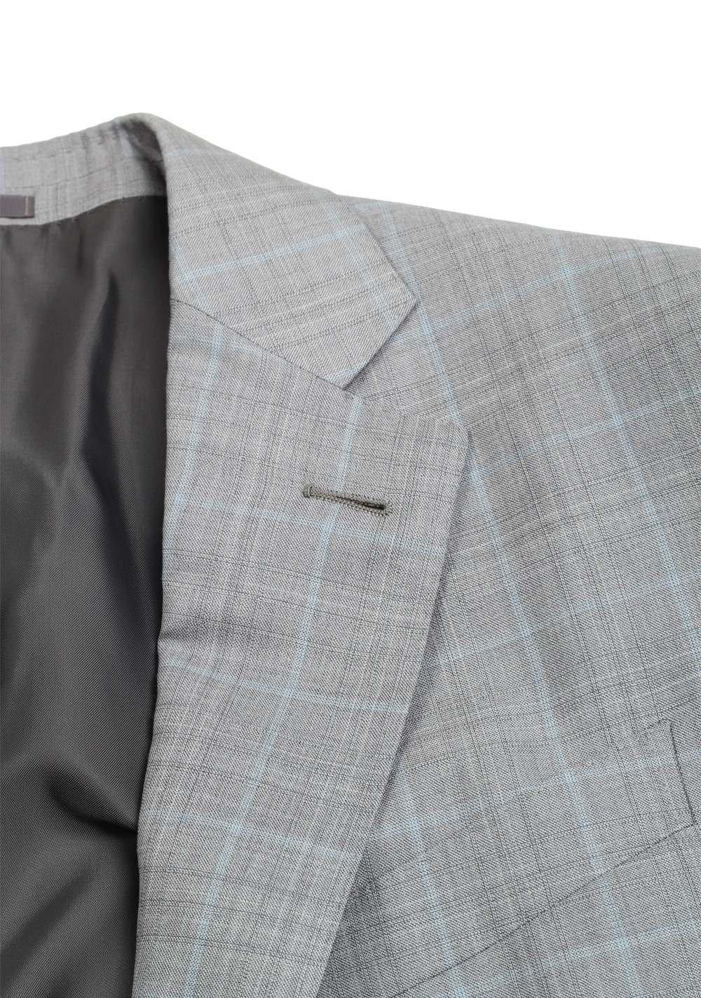 ZEGNA Milano Gray Checked Suit | Costume Limité