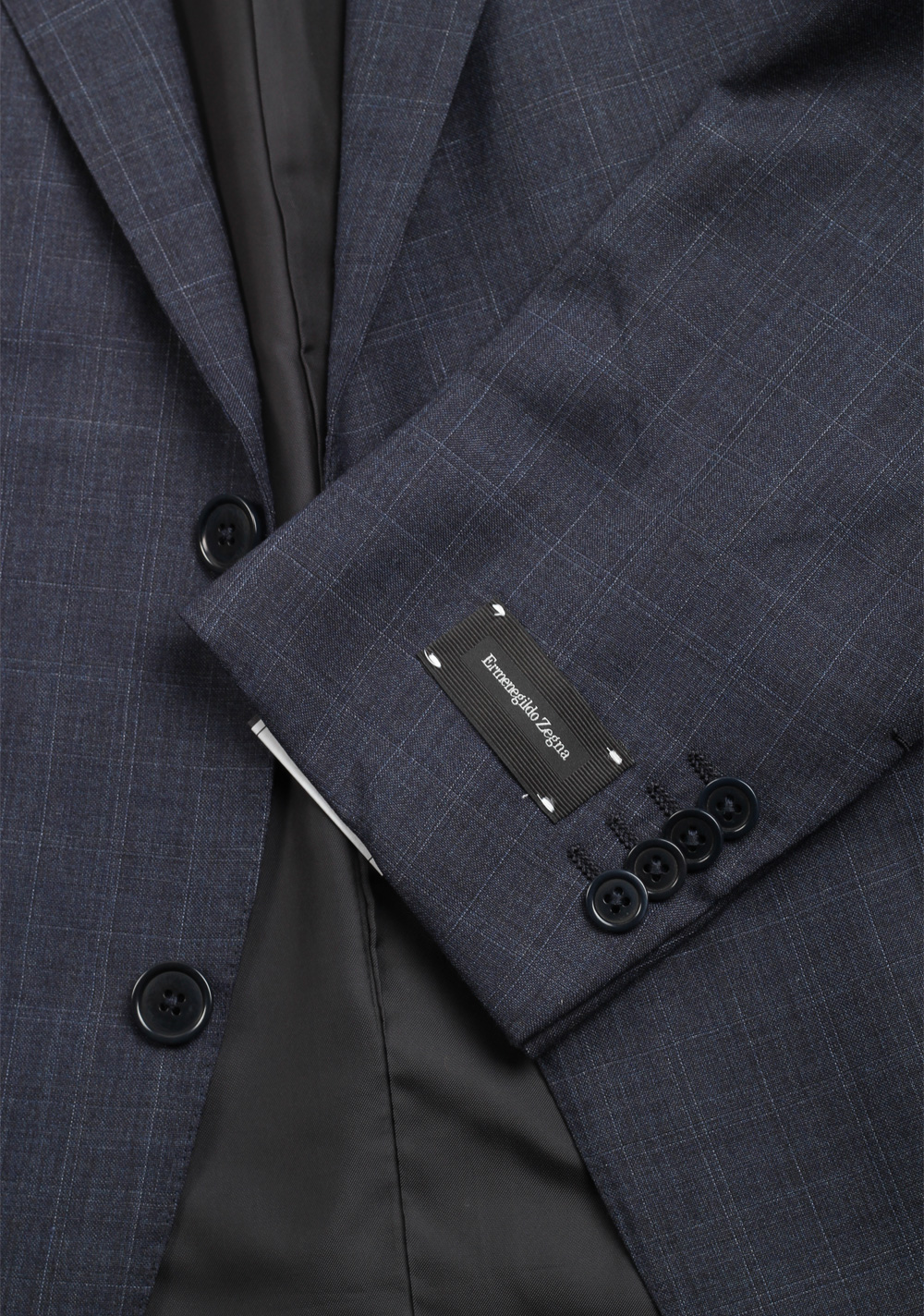 ZEGNA Milano Easy Blue Checked Suit Size 52C / 42S U.S. | Costume Limité