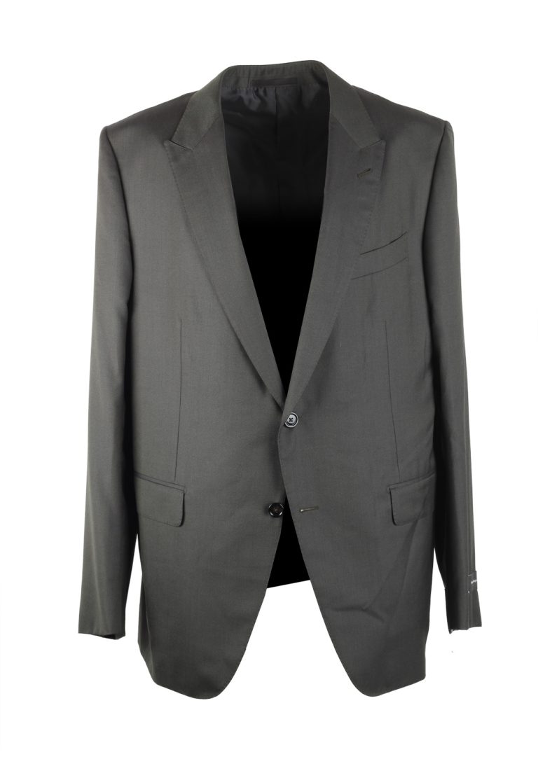 ZEGNA Torino Greenish Gray Trofeo 600 Suit Size 56 / 46R U.S. - thumbnail | Costume Limité