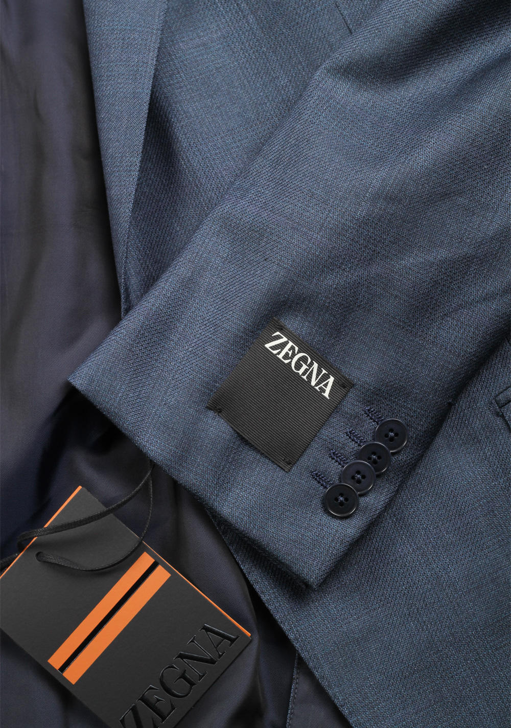 ZEGNA Natural Multiseason Blue Suit Size 56 / 46R U.S. | Costume Limité