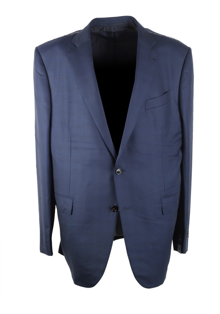 ZEGNA Milano 15 Milmil 15 Blue Suit Size 58 / 48R U.S. - thumbnail | Costume Limité