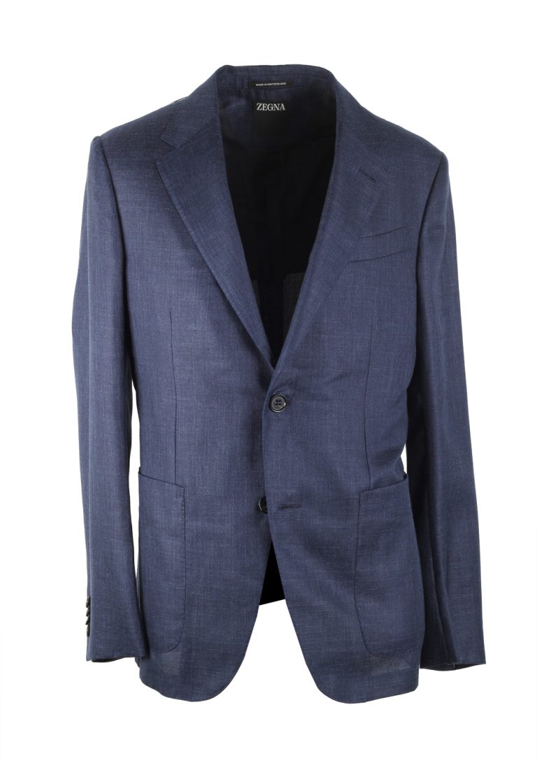 ZEGNA Natural Blue Sport Coat Size 48 / 38R U.S. - thumbnail | Costume Limité