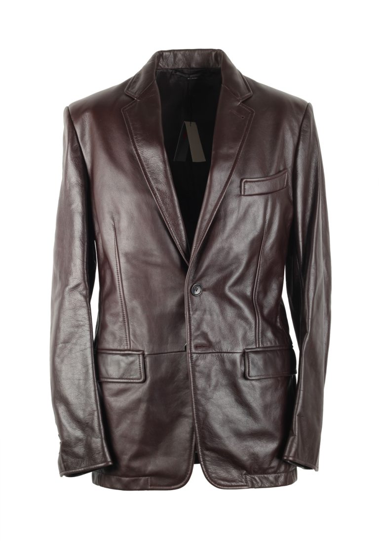 TOM FORD Brown Leather Jacket Blazer Coat Size 48 / 38R U.S. - thumbnail | Costume Limité