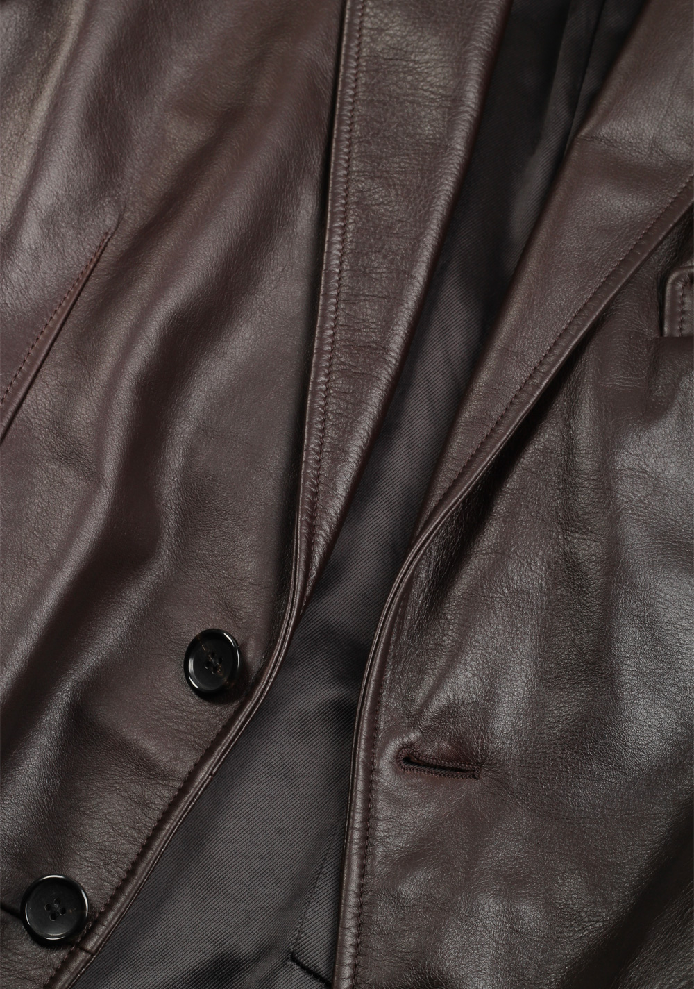 TOM FORD Brown Leather Jacket Blazer Coat Size 48 / 38R U.S. | Costume Limité