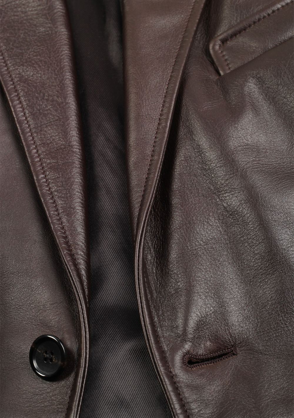 TOM FORD Brown Leather Jacket Blazer Coat Size 48 / 38R U.S. | Costume Limité