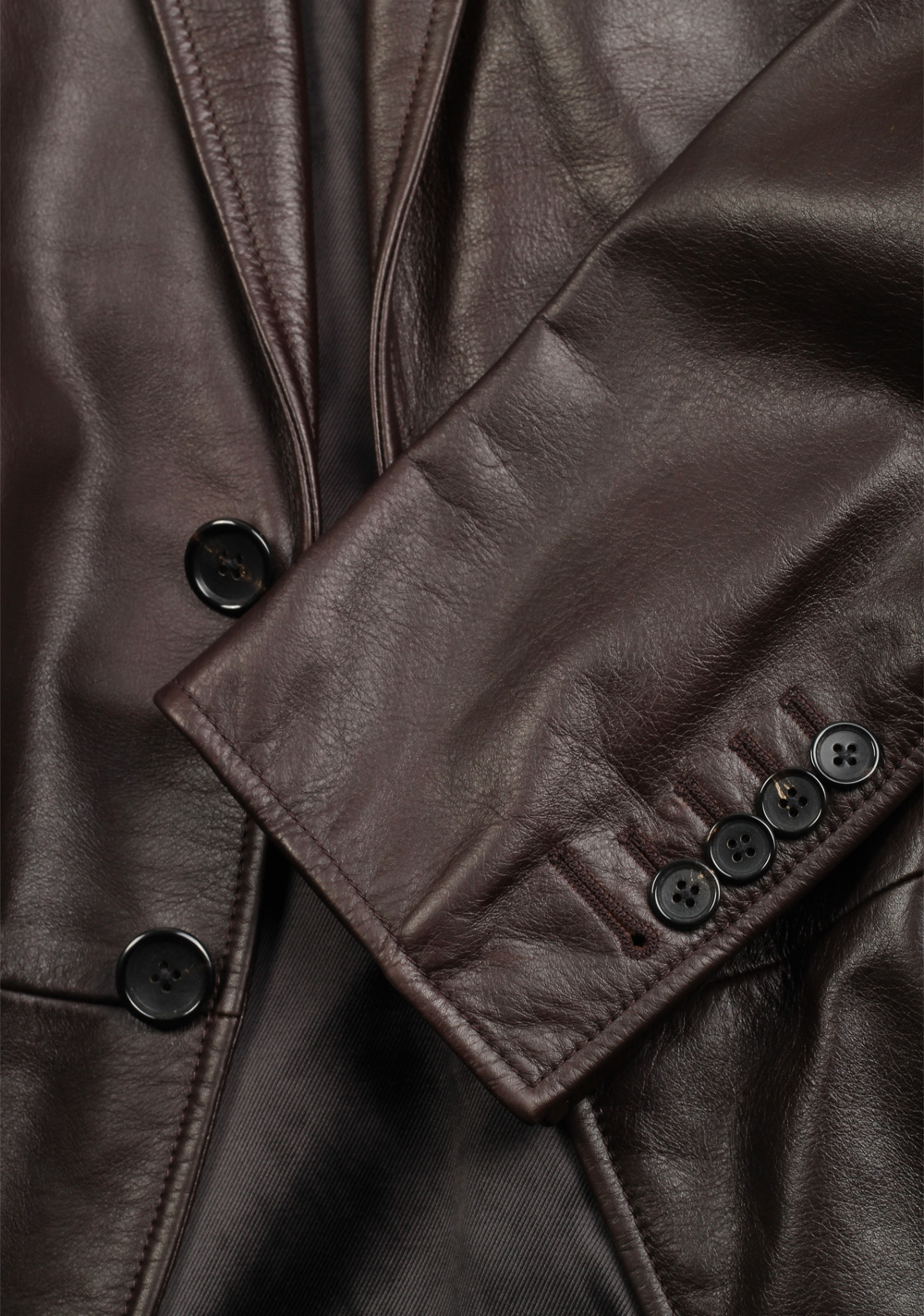 TOM FORD Brown Leather Jacket Blazer Coat Size 48 / 38R U.S. | Costume Limité
