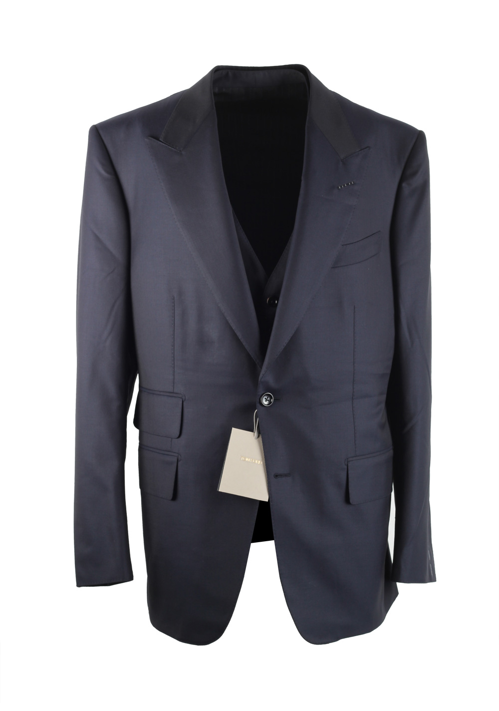 TOM FORD Windsor Blue 3 Piece Suit Size 58 / 48R U.S. Wool Fit A | Costume Limité