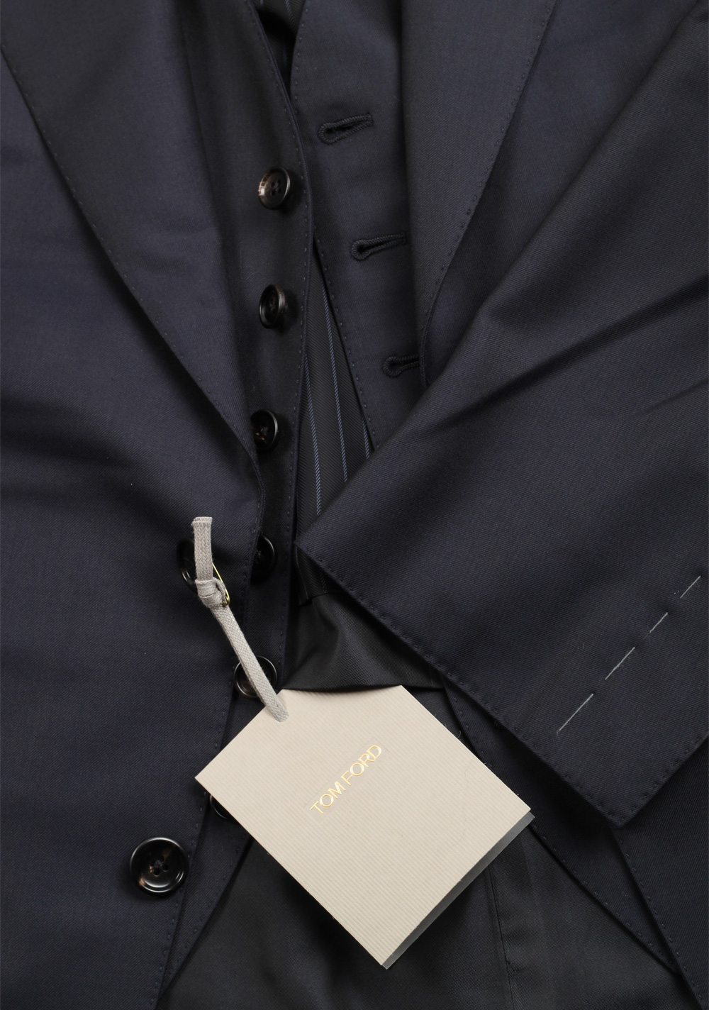 TOM FORD Windsor Blue 3 Piece Suit Size 58 / 48R U.S. Wool Fit A | Costume Limité