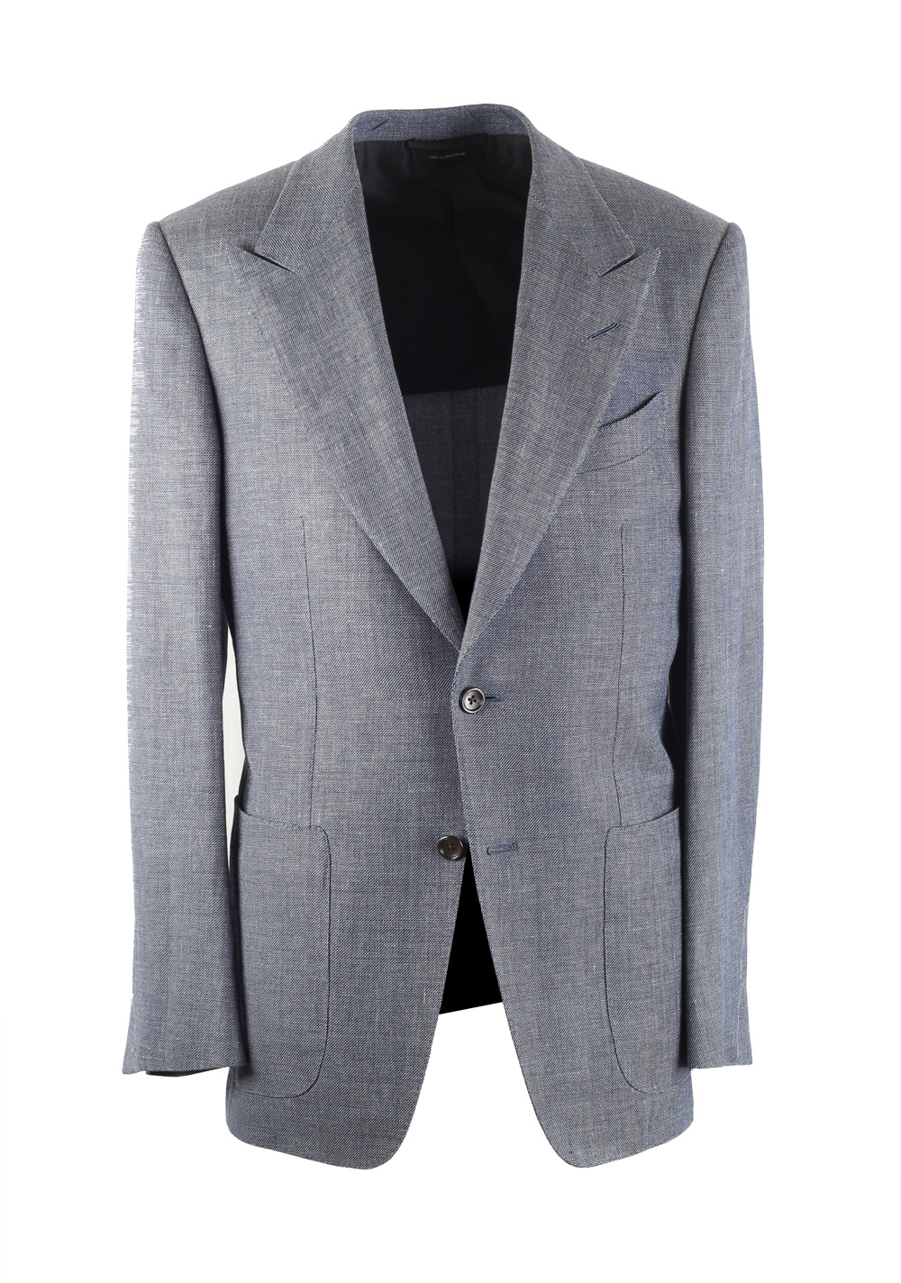 TOM FORD Windsor Blue Mulberry Silk  Sport Coat Size 48 / 38R U.S. Fit A | Costume Limité