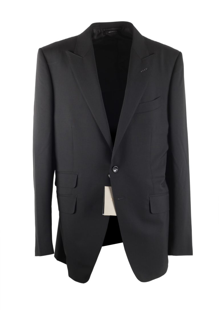 TOM FORD O’Connor Solid Black Suit Size 54 / 44R U.S. In Wool Fit Y - thumbnail | Costume Limité