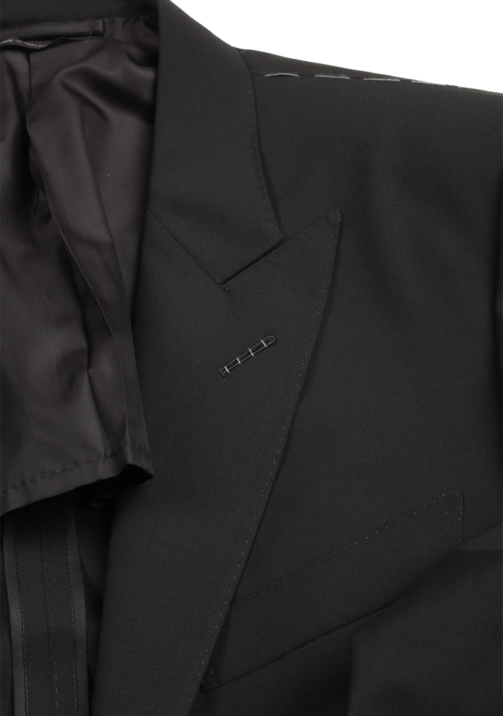 TOM FORD O’Connor Solid Black Suit Size 54 / 44R U.S. In Wool Fit Y | Costume Limité