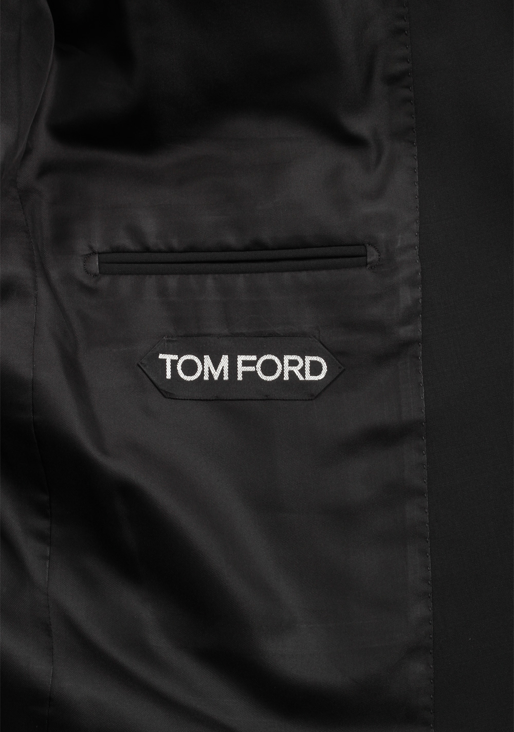 TOM FORD O’Connor Solid Black Suit Size 54 / 44R U.S. In Wool Fit Y | Costume Limité