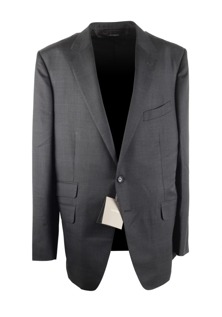 TOM FORD O’Connor Checked Gray Suit Size 60 / 50R U.S. Fit Y - thumbnail | Costume Limité