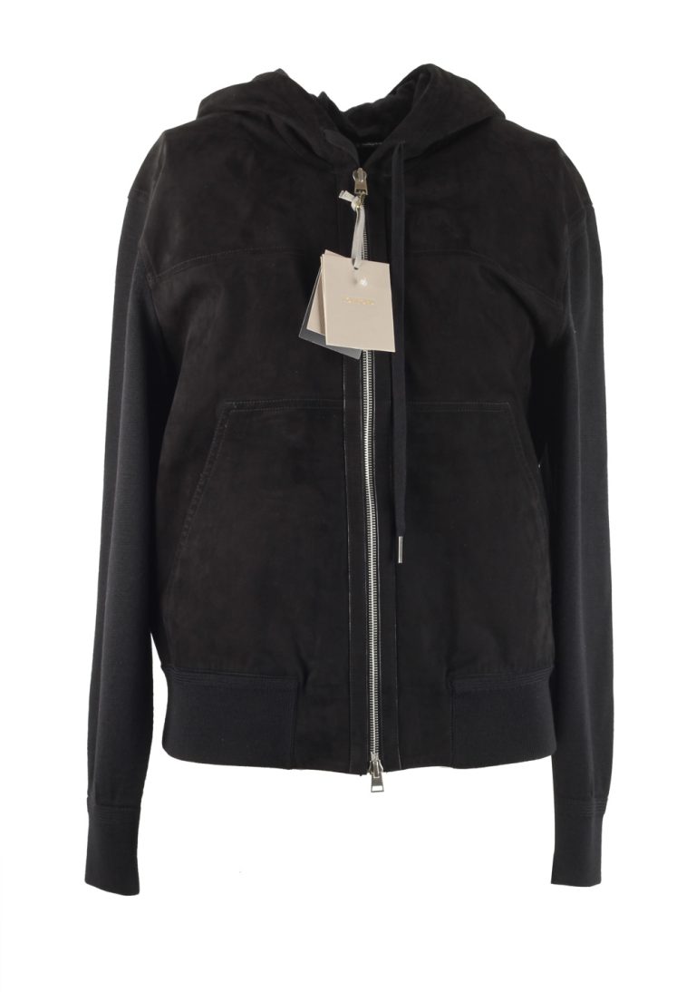 TOM FORD Black Suede Zipper Hoody Size 48 / 38R U.S. In Wool - thumbnail | Costume Limité