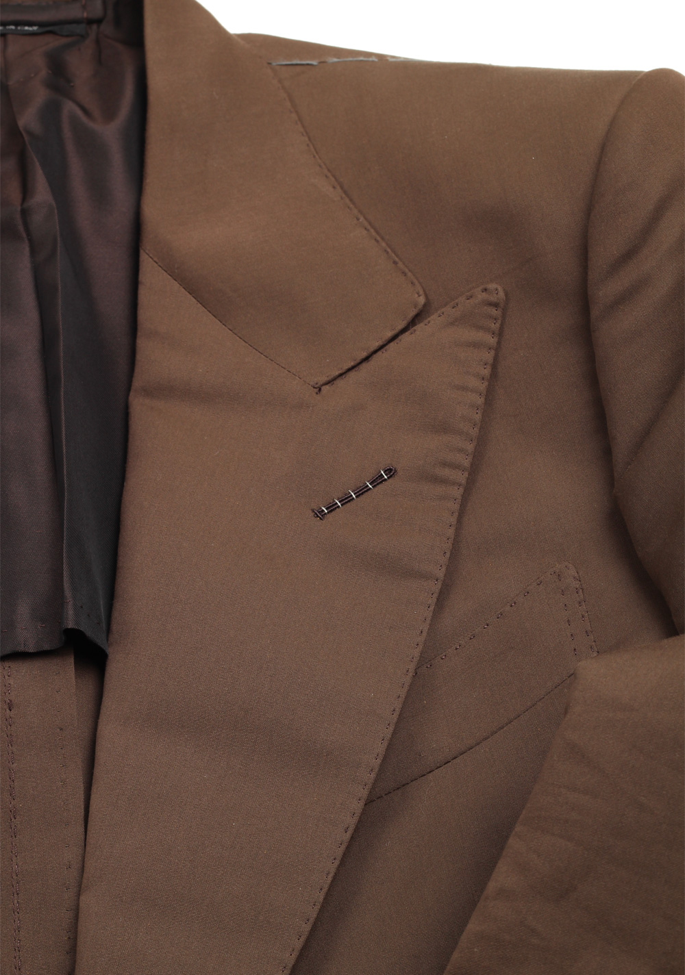 TOM FORD Atticus Brown Cotton Silk Sport Coat | Costume Limité