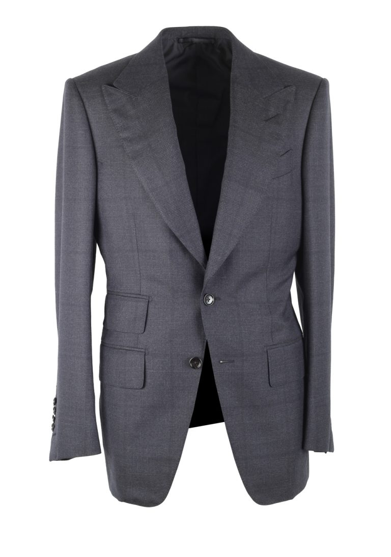 TOM FORD Atticus Gray Checked Suit Size 46 / 36R U.S. - thumbnail | Costume Limité