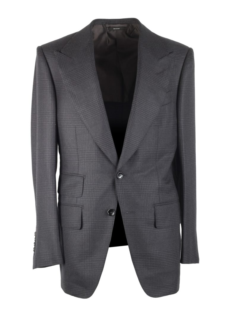 TOM FORD Atticus Gray Checked Suit Size 46 / 36R U.S. - thumbnail | Costume Limité