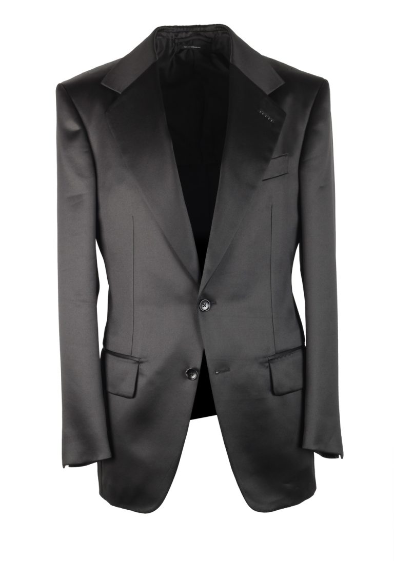 TOM FORD New Spencer Solid Black Suit Size 46 / 36R U.S. - thumbnail | Costume Limité