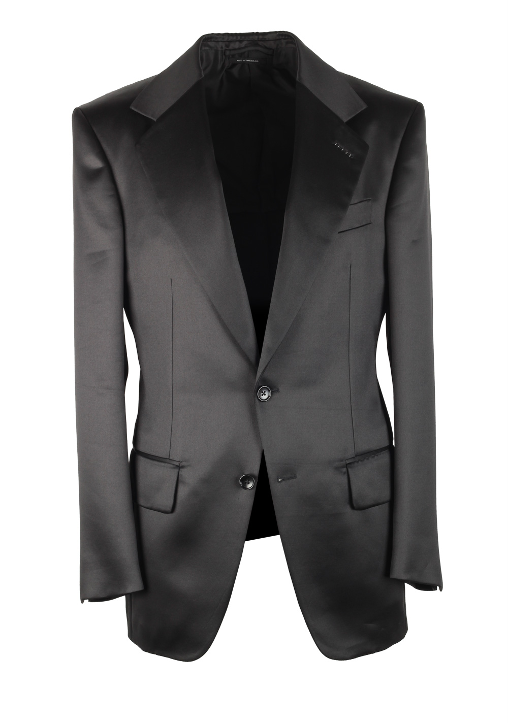 TOM FORD New Spencer Solid Black Suit Size 46 / 36R U.S. | Costume Limité