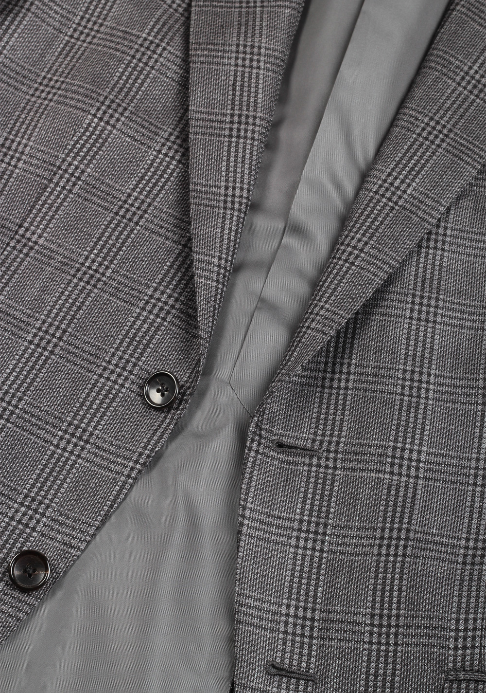 TOM FORD Shelton Checked Gray Suit Size 48 / 38R U.S. | Costume Limité