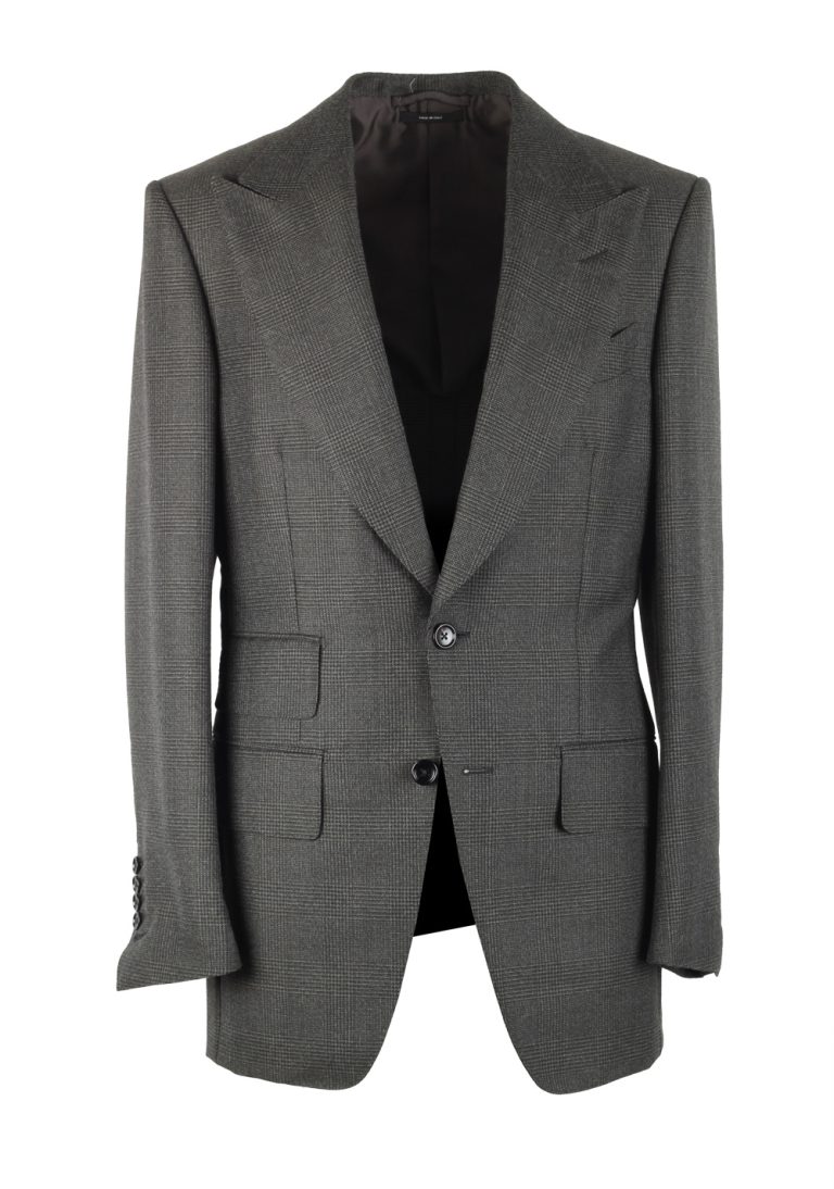 TOM FORD Atticus Gray Checked Suit Size 46 / 36R U.S. - thumbnail | Costume Limité