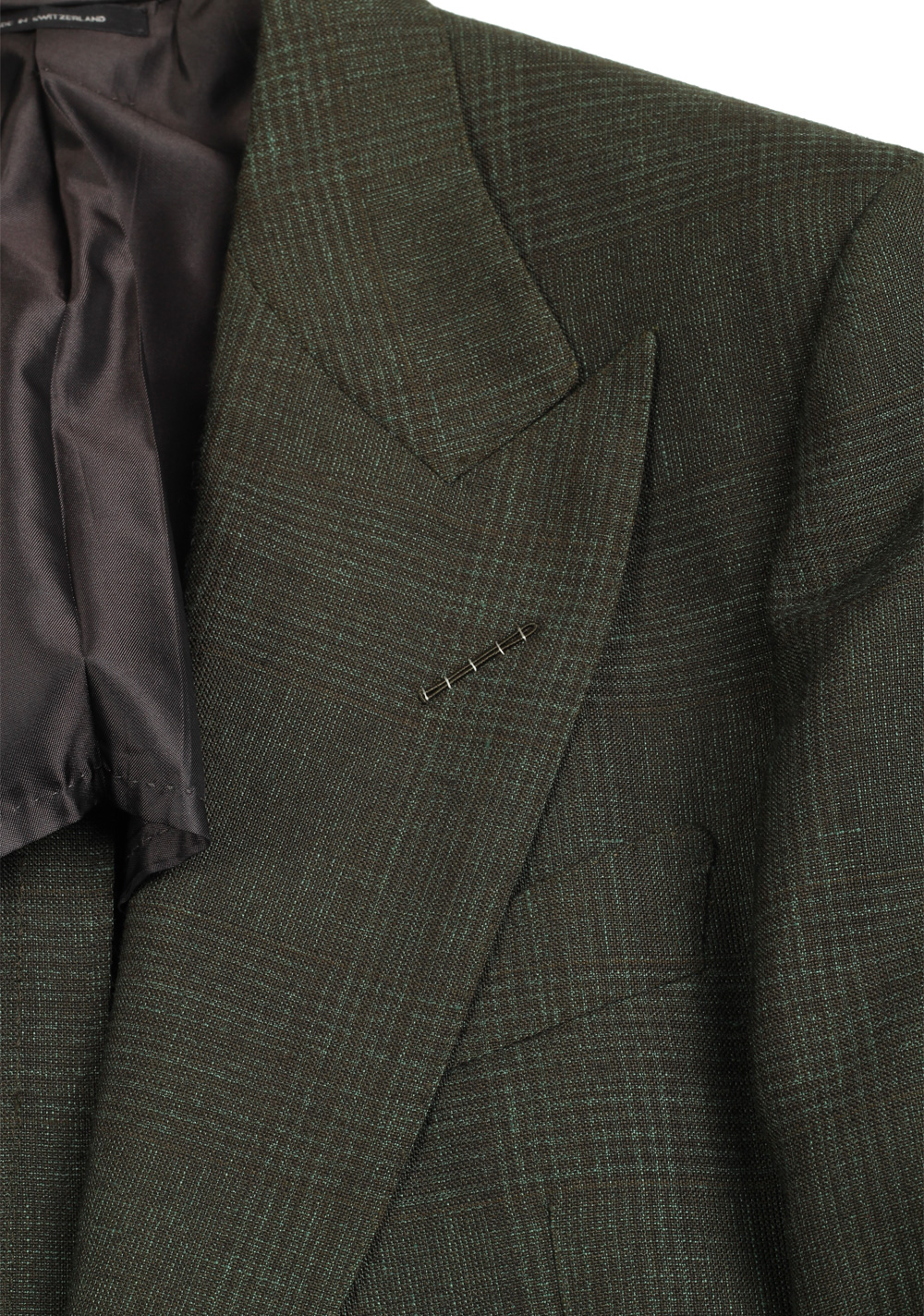TOM FORD Shelton Green Checked Suit Size 48 / 38R U.S. | Costume Limité