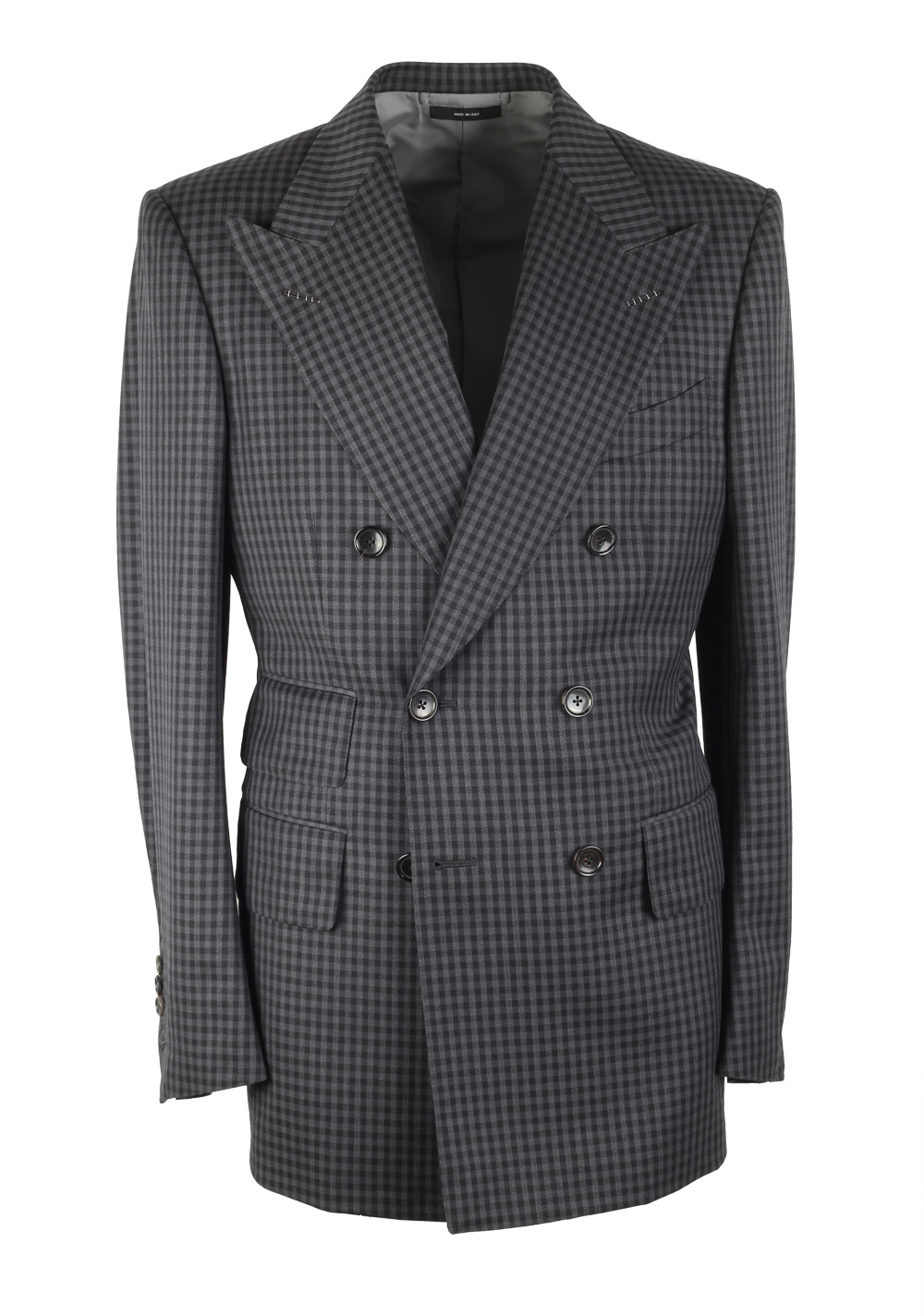 TOM FORD Wetherby Double Breasted Gray Suit Size 48 / 38R U.S. | Costume Limité
