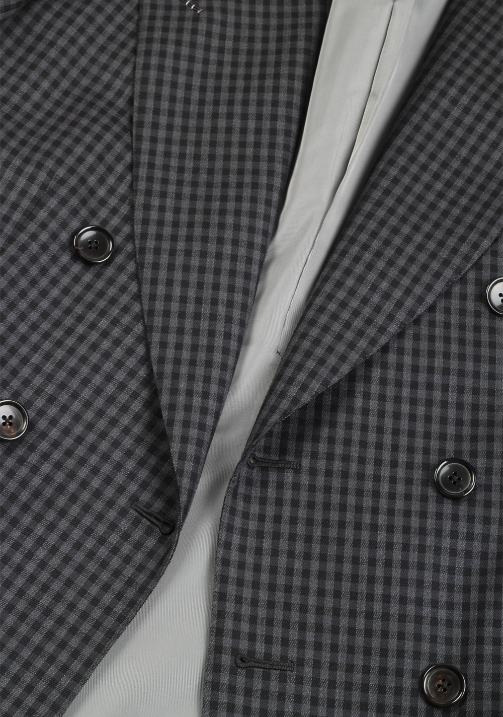 TOM FORD Wetherby Double Breasted Gray Suit Size 48 / 38R U.S. | Costume Limité