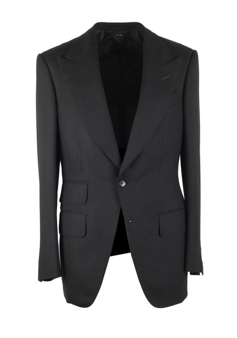 TOM FORD New Spencer Solid Black Suit Size 46 / 36R U.S. - thumbnail | Costume Limité