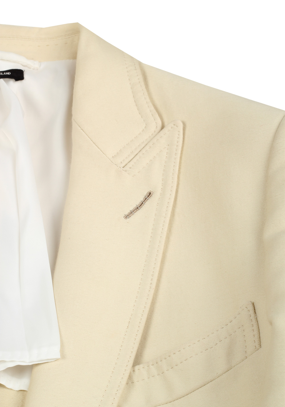 TOM FORD Buckley Off White Suit Size 48 / 38R U.S. In Cotton Fit E | Costume Limité